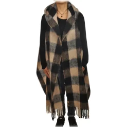 Woolrich - Check Patterned Mantle - Black/Beige - Jacket - Luxury Exclusive Collection - Avvenice