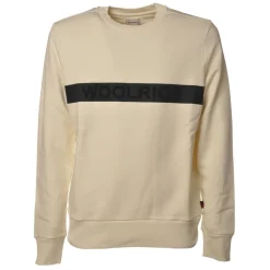 Woolrich - Crewneck Fleece Sweatshirt - Cream - Pullover - Luxury Exclusive Collection - Avvenice
