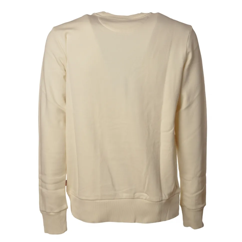 Woolrich - Crewneck Fleece Sweatshirt - Cream - Pullover - Luxury Exclusive Collection - Avvenice