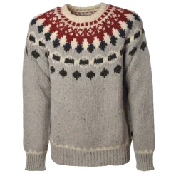 Woolrich - Crewneck Nap Wool Jacquard Sweater - Grey - Pullover - Luxury Exclusive Collection - Avvenice