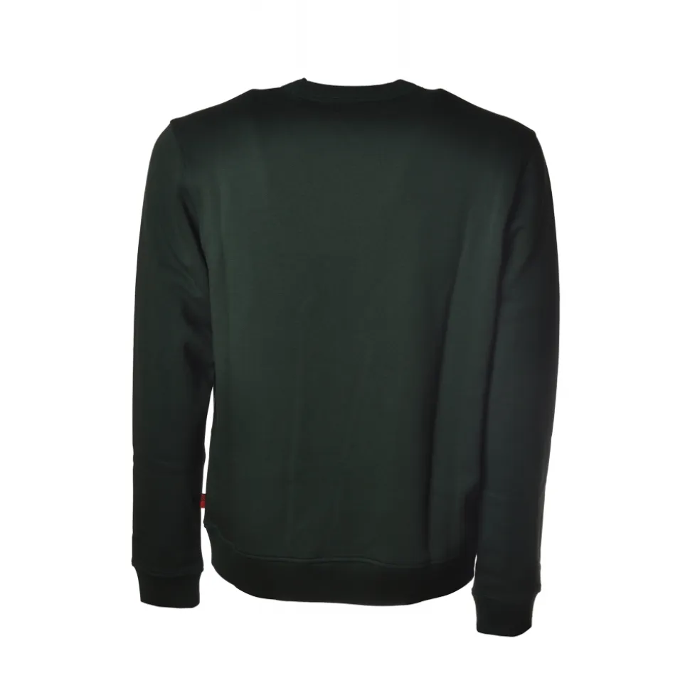 Woolrich - Crewneck Sweatshirt with Logo - Green - Luxury Exclusive Collection - Avvenice