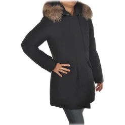 Woolrich - Hooded Waisted Down Jacket - Black - Jacket - Luxury Exclusive Collection - Avvenice