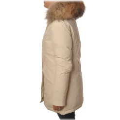Woolrich - Hooded Waisted Down Jacket - Cream - Jacket - Luxury Exclusive Collection - Avvenice
