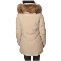 Woolrich - Hooded Waisted Down Jacket - Cream - Jacket - Luxury Exclusive Collection - Avvenice