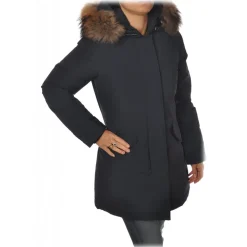 Woolrich - Hooded Waisted Down Jacket - Blue - Jacket - Luxury Exclusive Collection - Avvenice