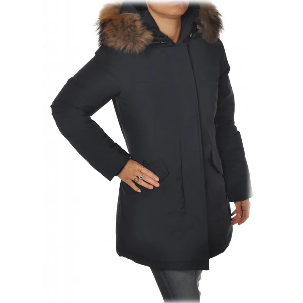 Woolrich - Hooded Waisted Down Jacket - Blue - Jacket - Luxury Exclusive Collection - Avvenice