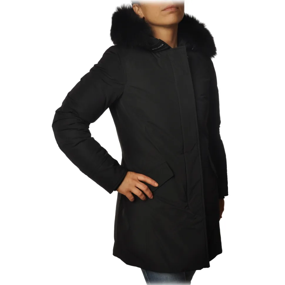 Woolrich - Jacket with Fox Fur-Trimmed Hood - Black - Jacket - Luxury Exclusive Collection - Avvenice