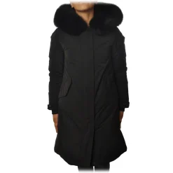 Woolrich - Keystone Parka with Hood plus Tone-on-tone Edged Fur- Black - Jacket - Luxury Exclusive Collection - Avvenice
