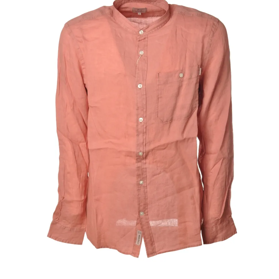 Woolrich - Korean Collar Shirt - Salmon - Shirt - Luxury Exclusive Collection - Avvenice