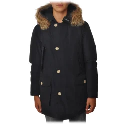 Woolrich - Long Artic Parka DF with Fur-trimmed Hood- Navy Blue - Jacket - Luxury Exclusive Collection - Avvenice