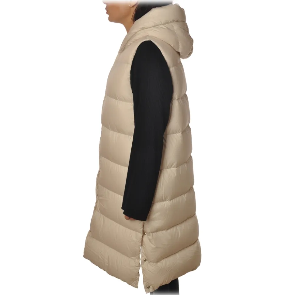 Woolrich - Long Vest Model Down Jacket - Cream - Jacket - Luxury Exclusive Collection - Avvenice