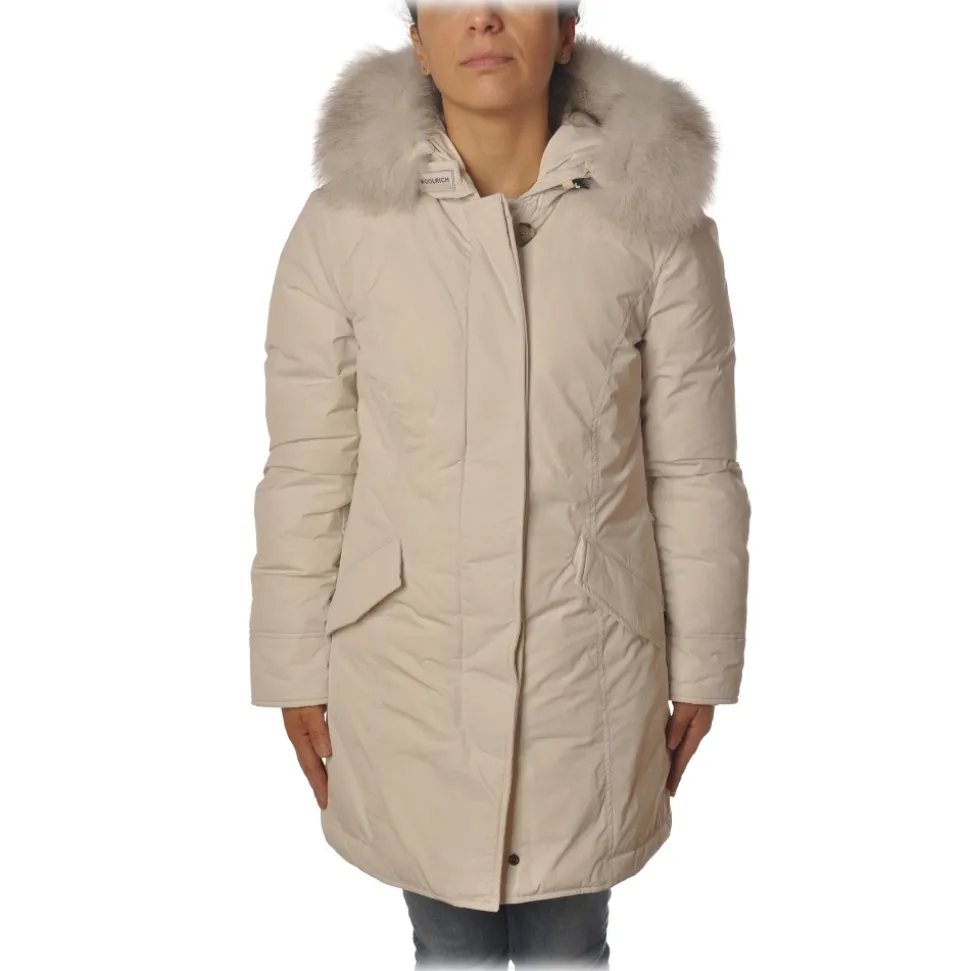 Woolrich - Luxury Arctic Parka With Fox Fur - White Stone - Jacket - Luxury Exclusive Collection - Avvenice
