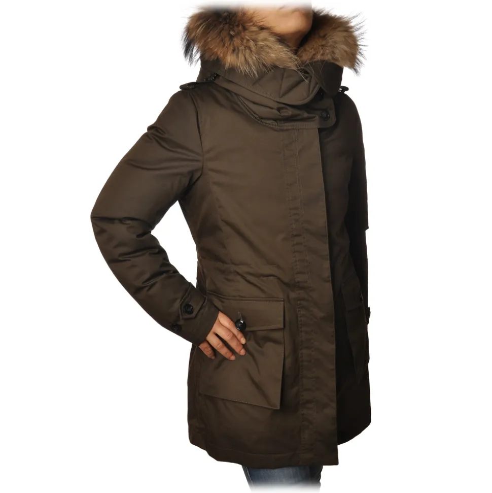 Woolrich - Parka Down Jacket Scarlett - Military Green - Jacket - Luxury Exclusive Collection - Avvenice