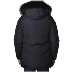 Woolrich - Parka Jacket with Hood and Fox Fur - Blue - Jacket - Luxury Exclusive Collection - Avvenice