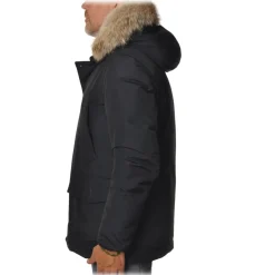 Woolrich - Parka With Detachable Fur - Blue - Jacket - Luxury Exclusive Collection - Avvenice