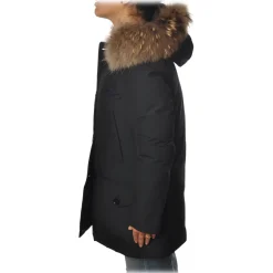 Woolrich - Parka With Detachable Fur - Blue - Jacket - Luxury Exclusive Collection - Avvenice