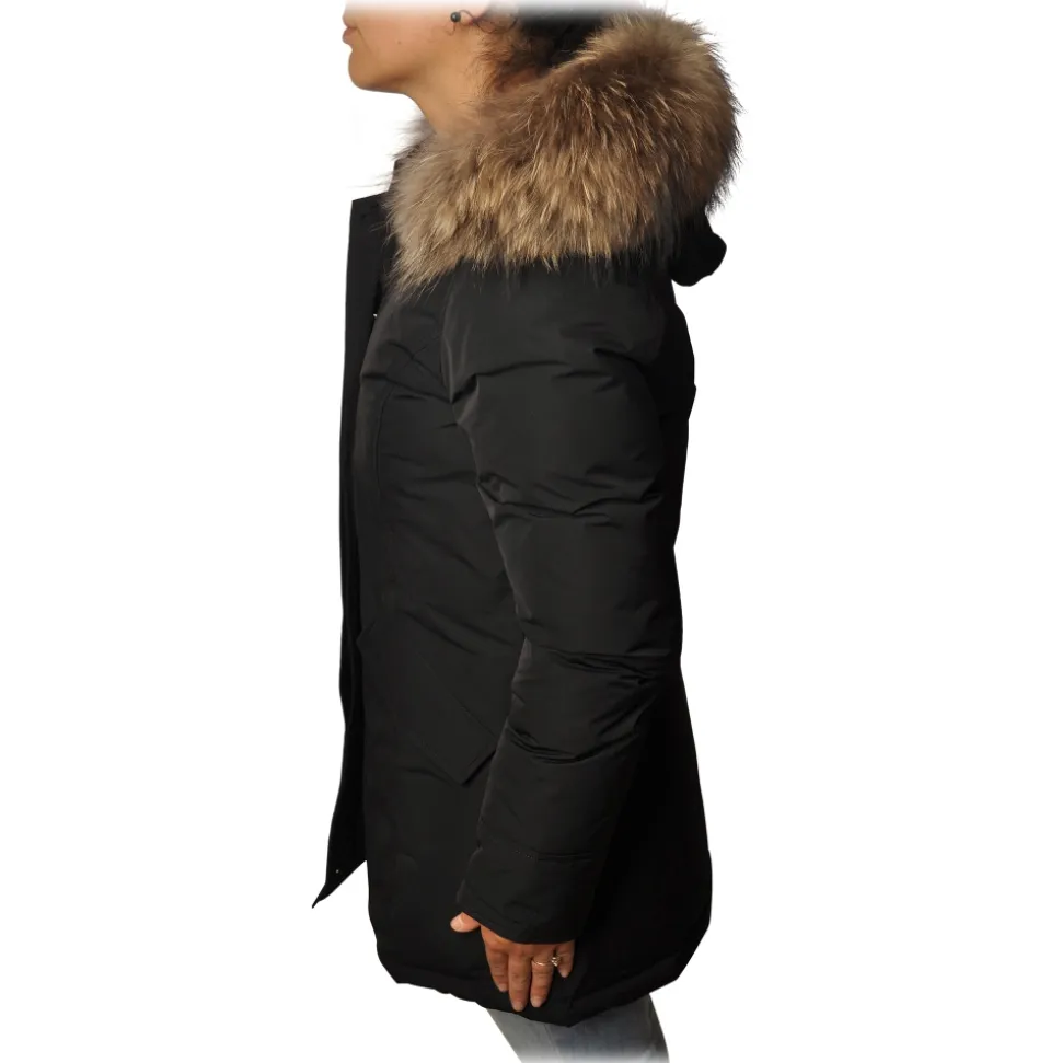 Woolrich - Parka With Detachable Fur - Black - Jacket - Luxury Exclusive Collection - Avvenice