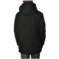 Woolrich - Parka with Hood and Contrast Buttons  - Black - Jacket - Luxury Exclusive Collection - Avvenice
