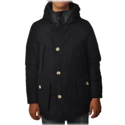 Woolrich - Parka with Hood and Technical Fabric - Blue - Jacket - Luxury Exclusive Collection - Avvenice