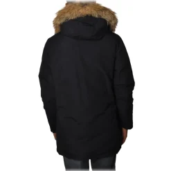 Woolrich - Parka with Hood and Contrast Buttons  - Blue - Jacket - Luxury Exclusive Collection - Avvenice