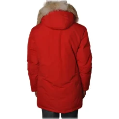Woolrich - Parka with Hood and Contrast Buttons  - Red - Jacket - Luxury Exclusive Collection - Avvenice