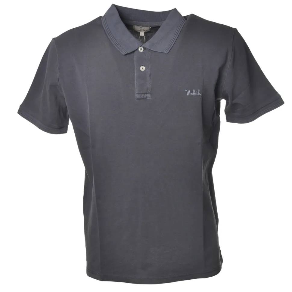 Woolrich - Polo Shirt With Logo - Blue - T-Shirt - Luxury Exclusive Collection - Avvenice