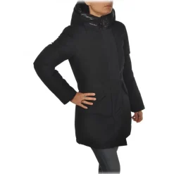 Woolrich - Shiny Double Hooded Down Jacket - Black - Jacket - Luxury Exclusive Collection - Avvenice