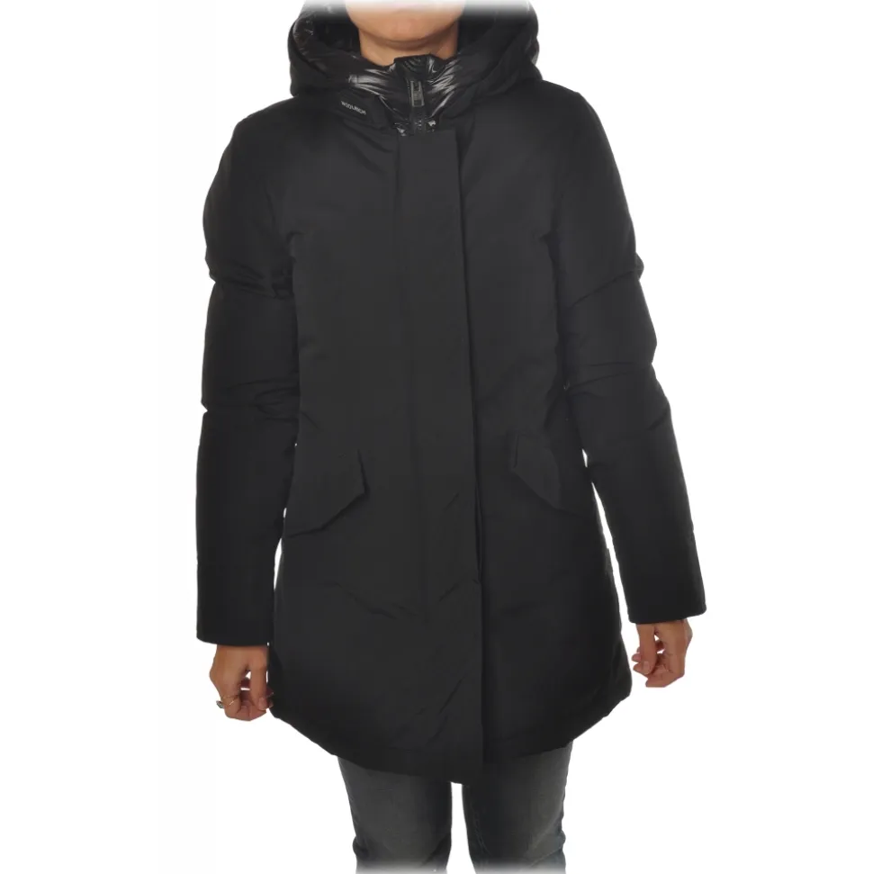 Woolrich - Shiny Double Hooded Down Jacket - Black - Jacket - Luxury Exclusive Collection - Avvenice