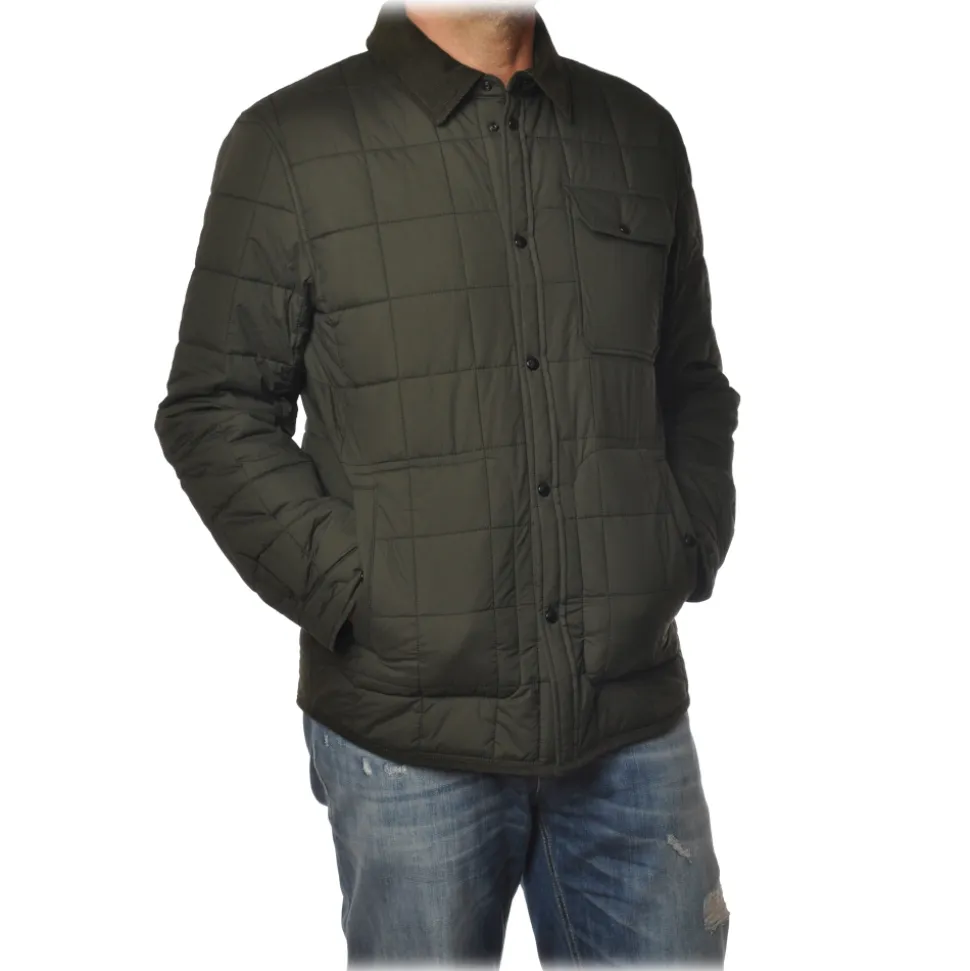 Woolrich - Shirt-Cut Jacket in Square Quilting - Green - Jacket - Luxury Exclusive Collection - Avvenice