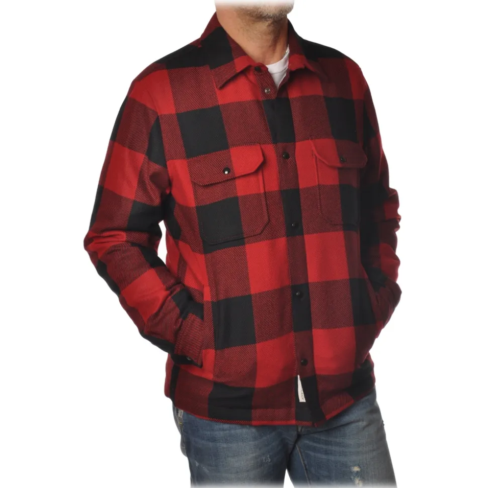 Woolrich - Shirt-Style Jacket in Check Pattern - Black/Red - Jacket - Luxury Exclusive Collection - Avvenice
