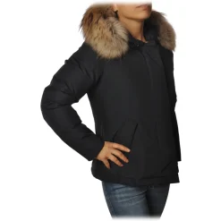 Woolrich - Short Down Artic PA Jacket with Removable Fur-trimmed Hood - Blue - Jacket - Luxury Exclusive Collection - Avvenice