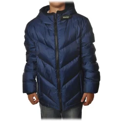 Woolrich - Short Down Hooded Jacket Chevron  - Aviation - Jacket - Luxury Exclusive Collection - Avvenice