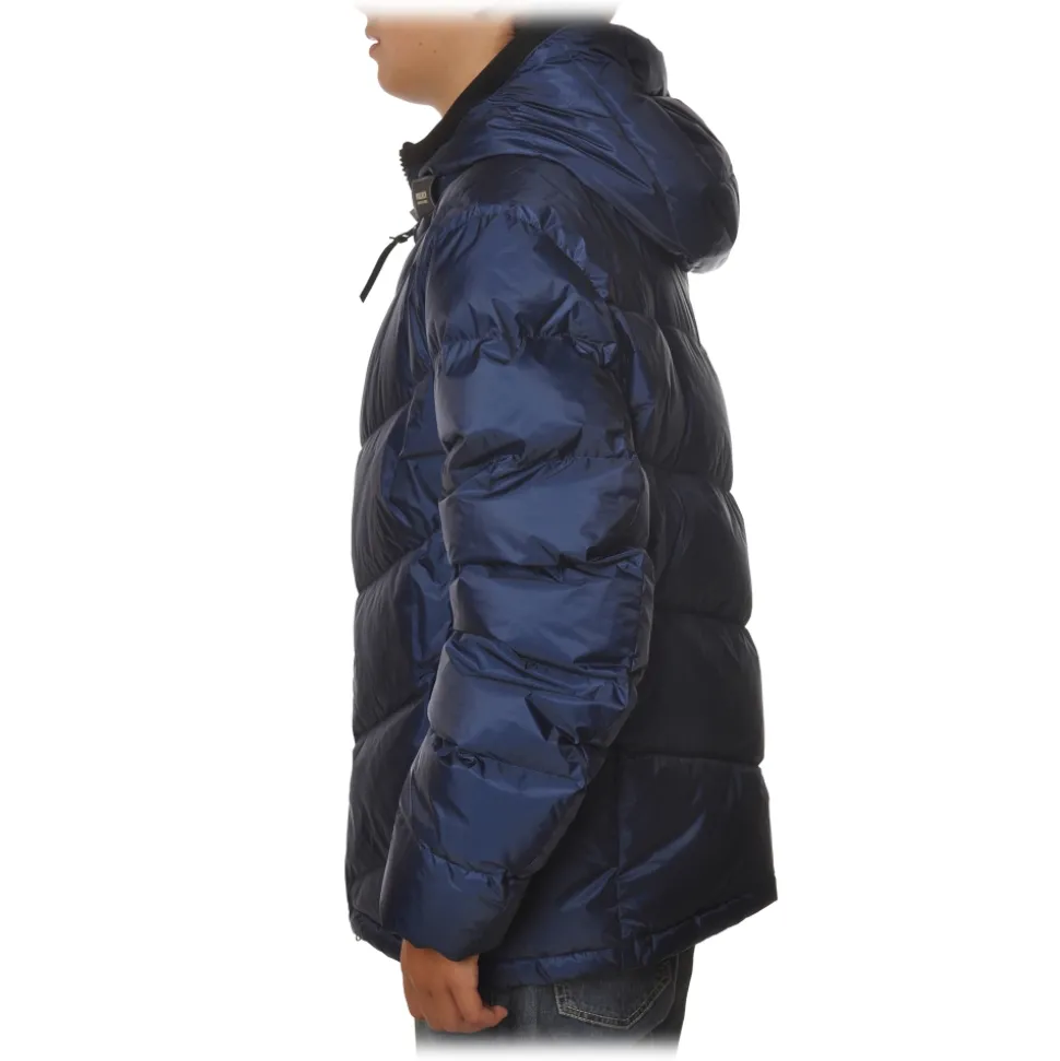Woolrich - Short Down Hooded Jacket Chevron - Aviation - Jacket - Luxury Exclusive Collection - Avvenice