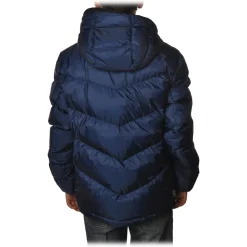 Woolrich - Short Down Hooded Jacket Chevron - Aviation - Jacket - Luxury Exclusive Collection - Avvenice