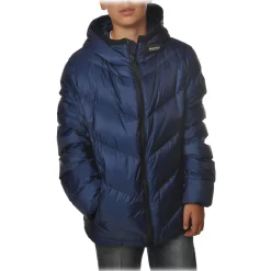 Woolrich - Short Down Jacket in Quilted Effect - Blue - Jacket - Luxury Exclusive Collection - Avvenice