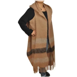 Woolrich - Striped Patterned Mantle - Black/Beige - Jacket - Luxury Exclusive Collection - Avvenice