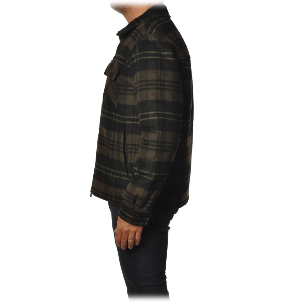 Woolrich - Timber Padded Overshirt - Green Black Check - Jacket - Luxury Exclusive Collection - Avvenice