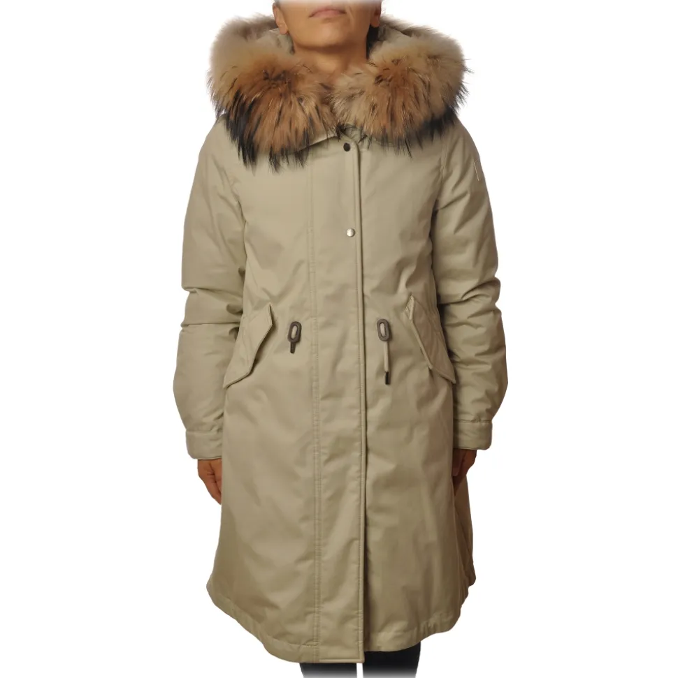 Woolrich - Woolrich Cascade Long Jacket - Cream - Jacket - Luxury Exclusive Collection - Avvenice