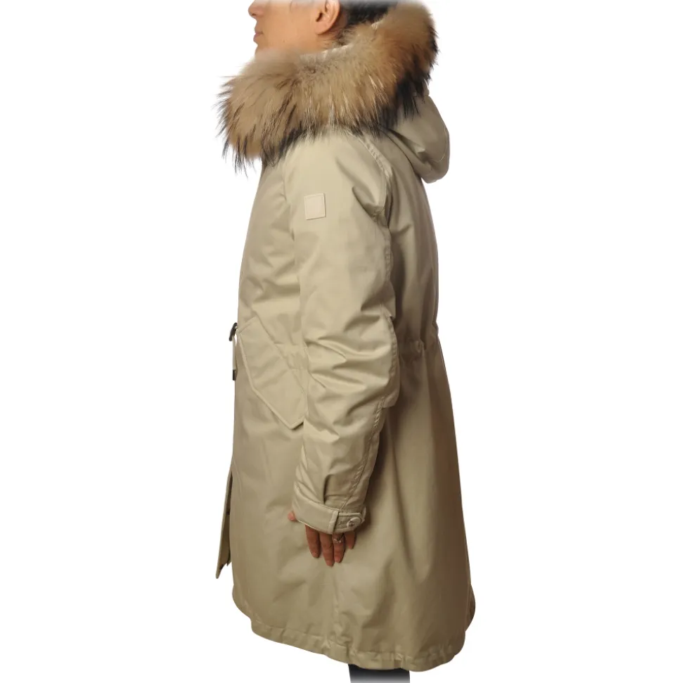 Woolrich - Woolrich Cascade Long Jacket - Cream - Jacket - Luxury Exclusive Collection - Avvenice