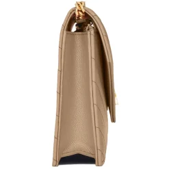 Yves Saint Laurent - Cassandre Envelope Chain Wallet in Grain De Poudre Leather - Dark Beige - Exclusive Collection - Avvenice