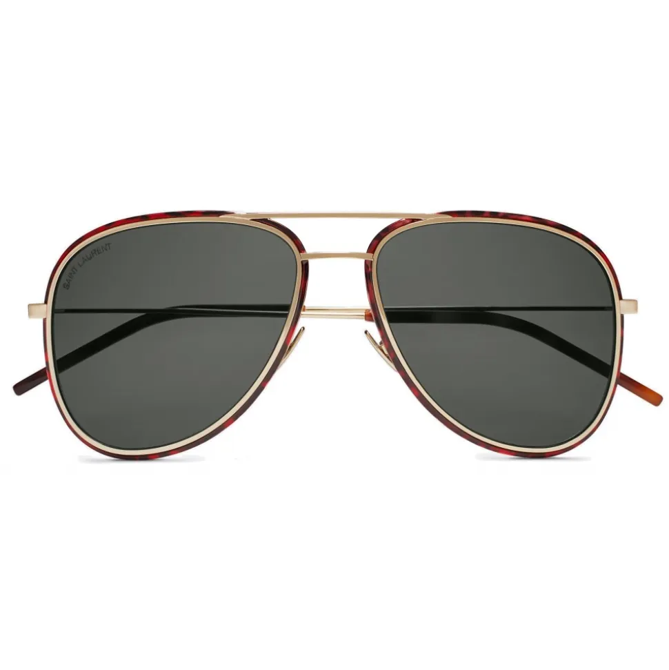 Yves Saint Laurent - Classic SL 294 Aviator Sunglasses with Double Metal Bridge - Gold - Saint Laurent Eyewear - Avvenice