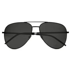 Yves Saint Laurent - Classic SL 11 Folk Aviator Sunglasses with Double Metal Bridge - Black - Saint Laurent Eyewear - Avvenice