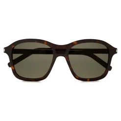Yves Saint Laurent - Classic SL 258 Sunglasses with Square Frame Double Bridge - Havana - Saint Laurent Eyewear - Avvenice