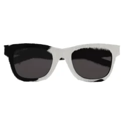 Yves Saint Laurent - Classic SL 51 Sunglasses in Black and White Calfskin - Sunglasses - Saint Laurent Eyewear - Avvenice