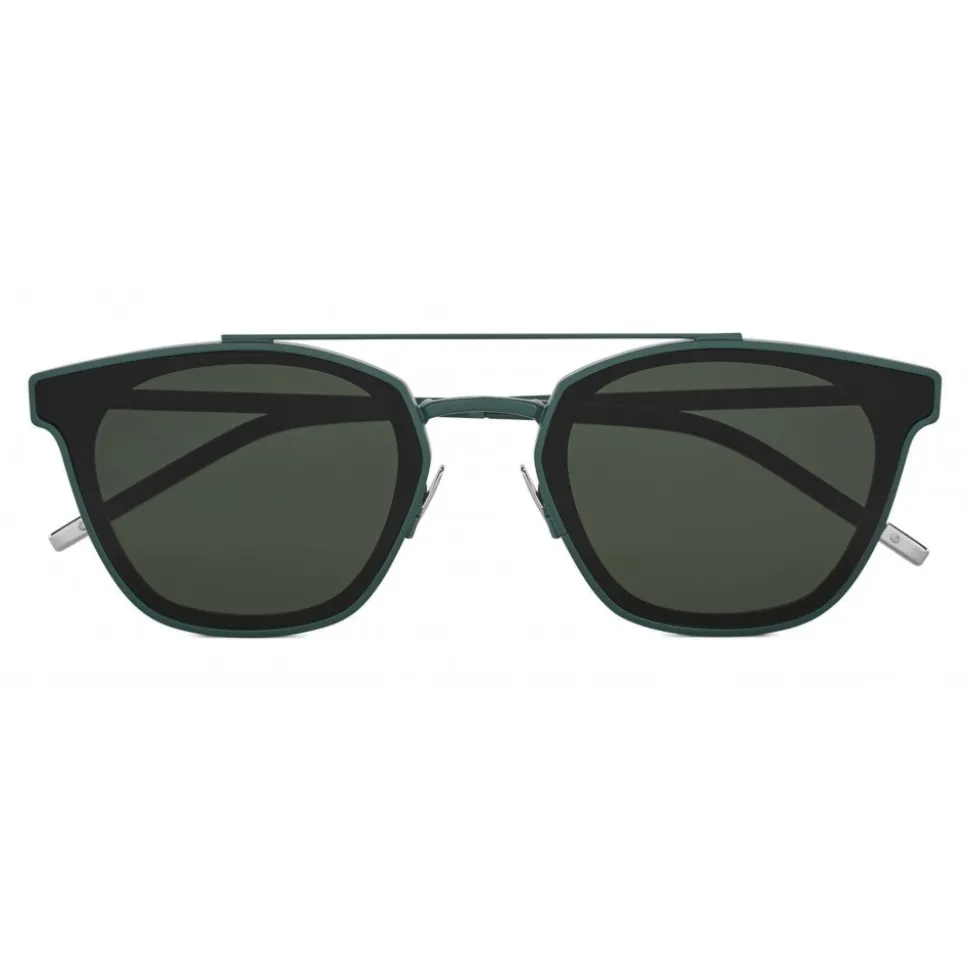 Yves Saint Laurent - Classic SL 28 Metal Sunglasses with Rounded Square Frame - Green - Saint Laurent Eyewear - Avvenice