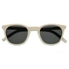 Yves Saint Laurent - Classic SL 28 Sunglasses with Rounded Square Frame - Cream - Saint Laurent Eyewear - Avvenice