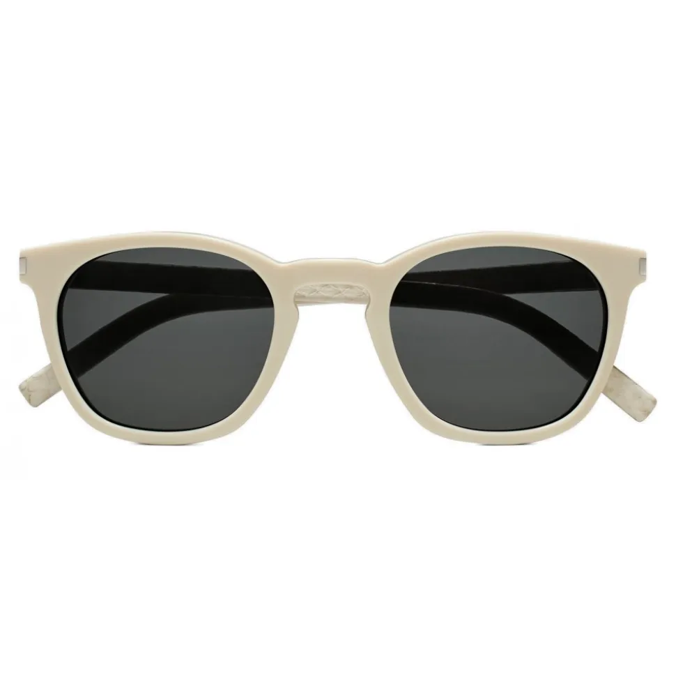 Yves Saint Laurent - Classic SL 28 Sunglasses with Rounded Square Frame - Cream - Saint Laurent Eyewear - Avvenice