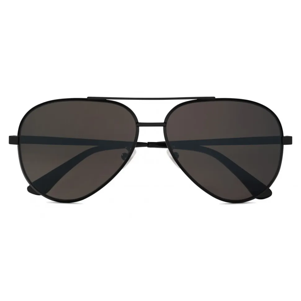 Yves Saint Laurent - Classic SL 11 Zero Aviator Sunglasses with Double Metal Bridge - Black - Saint Laurent Eyewear - Avvenice