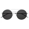 Yves Saint Laurent - Classic SL 210 Round Sunglasses with Double Metal Bridge - Grey - Saint Laurent Eyewear - Avvenice