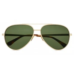 Yves Saint Laurent - Classic SL 11 Zero Aviator Sunglasses with Double Metal Bridge - Bright Gold - Saint Laurent Eyewear - Avvenice